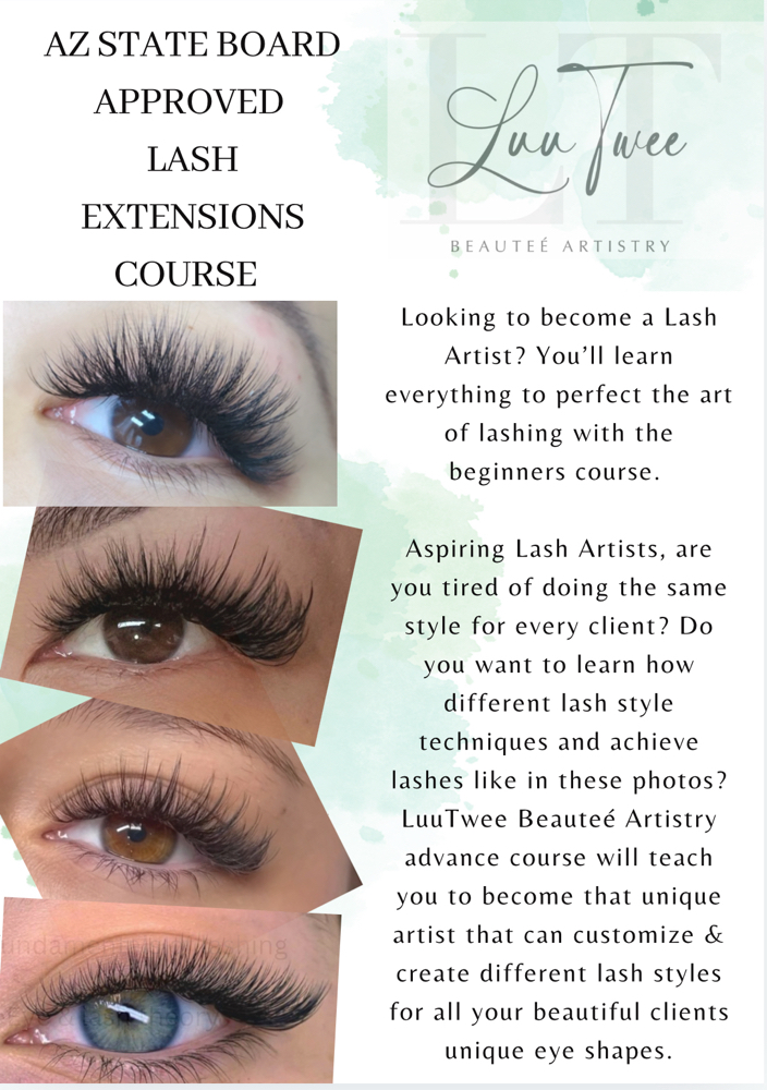 Lash Exstension Course at luutwee Beauteé Artistry in Gilbert, AZ
