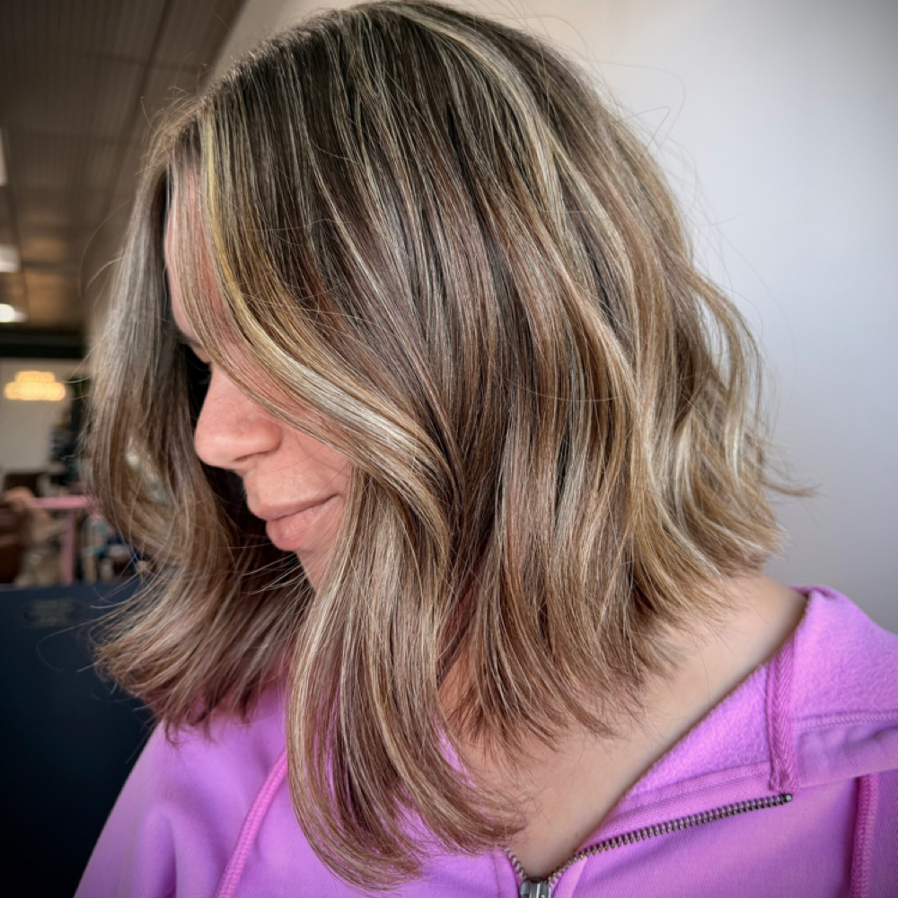 Partial Blonding at Rustic Roots Salon + Spa in Hesperia, CA