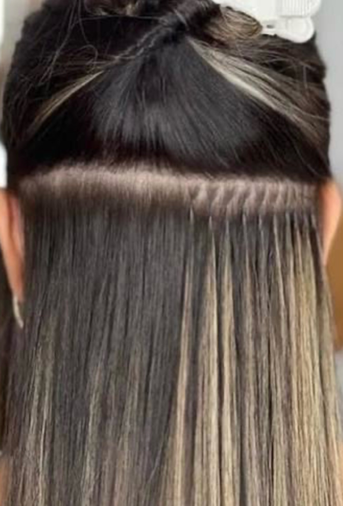 Extentions KTips Fushion Install at Madrid Hair in Los Angeles, CA