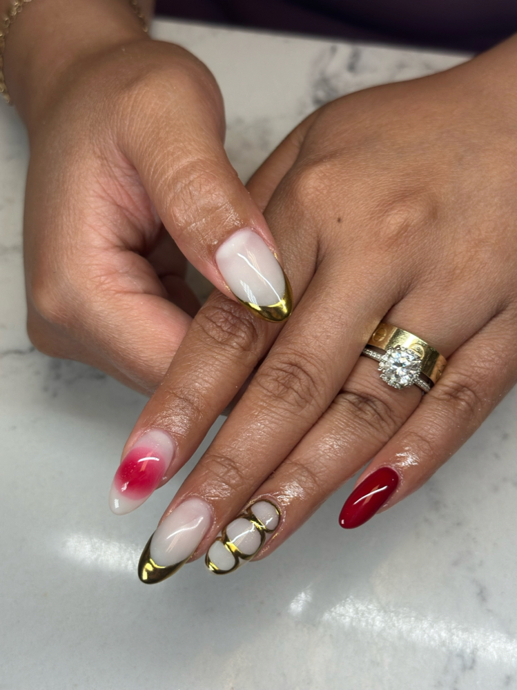 Gel Manicure With Design
