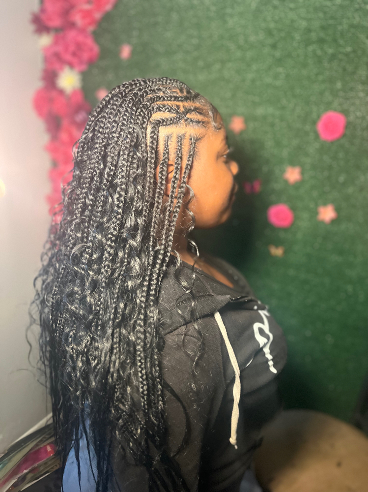 Boho Fulani Knotless (Butt Length )