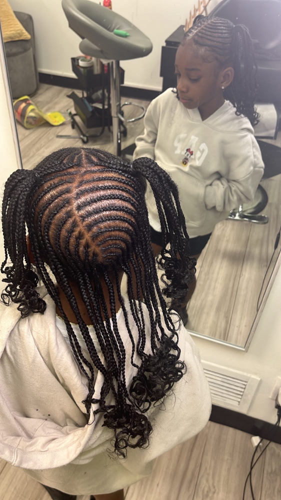 Kids French Braids Two Layers