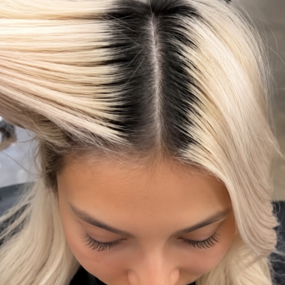 Bleach & Tone retouch, Cut, Style at Monica inside (Color Me Sam) in San Antonio, TX