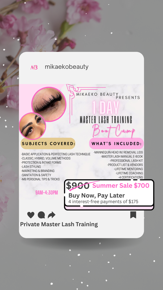 1 Day Master Lash Training