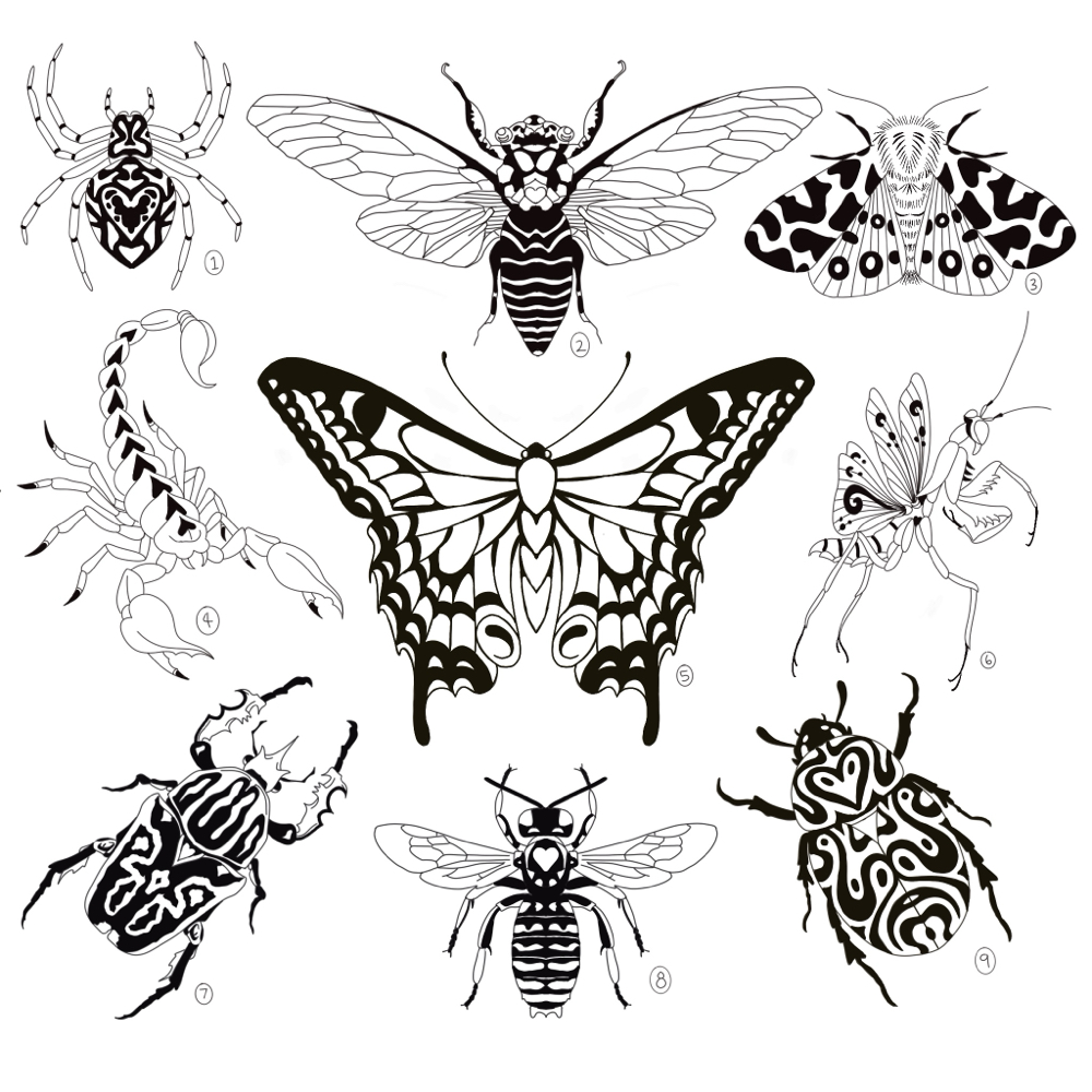 $220 Flash Apprentice Bug Tattoo