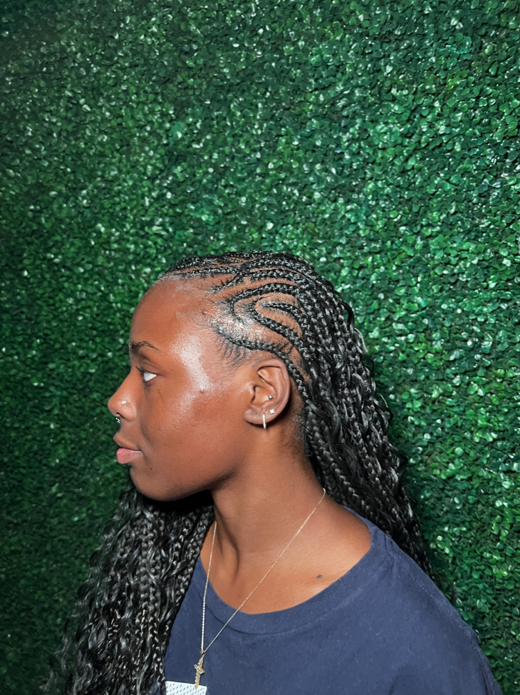 Smedium Fulani Braids at Miya's Creations in Hyattsville, MD