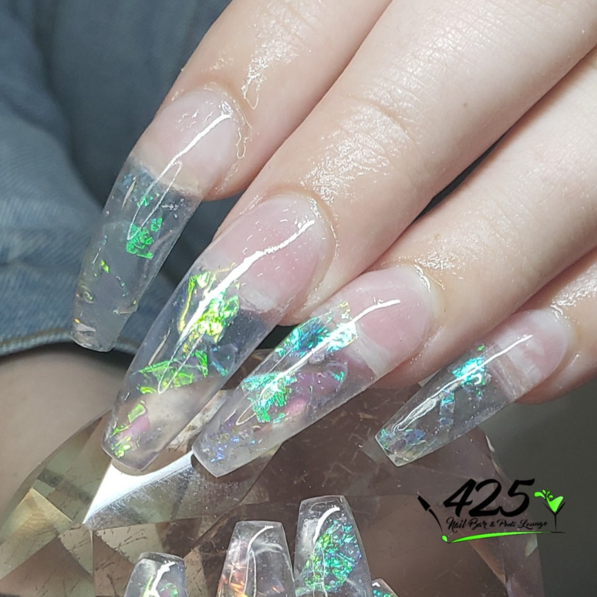 Glass Nails- Full Set (Short-Med) at 425 Nail Bar & Pedicure Lounge in Richmond, VA