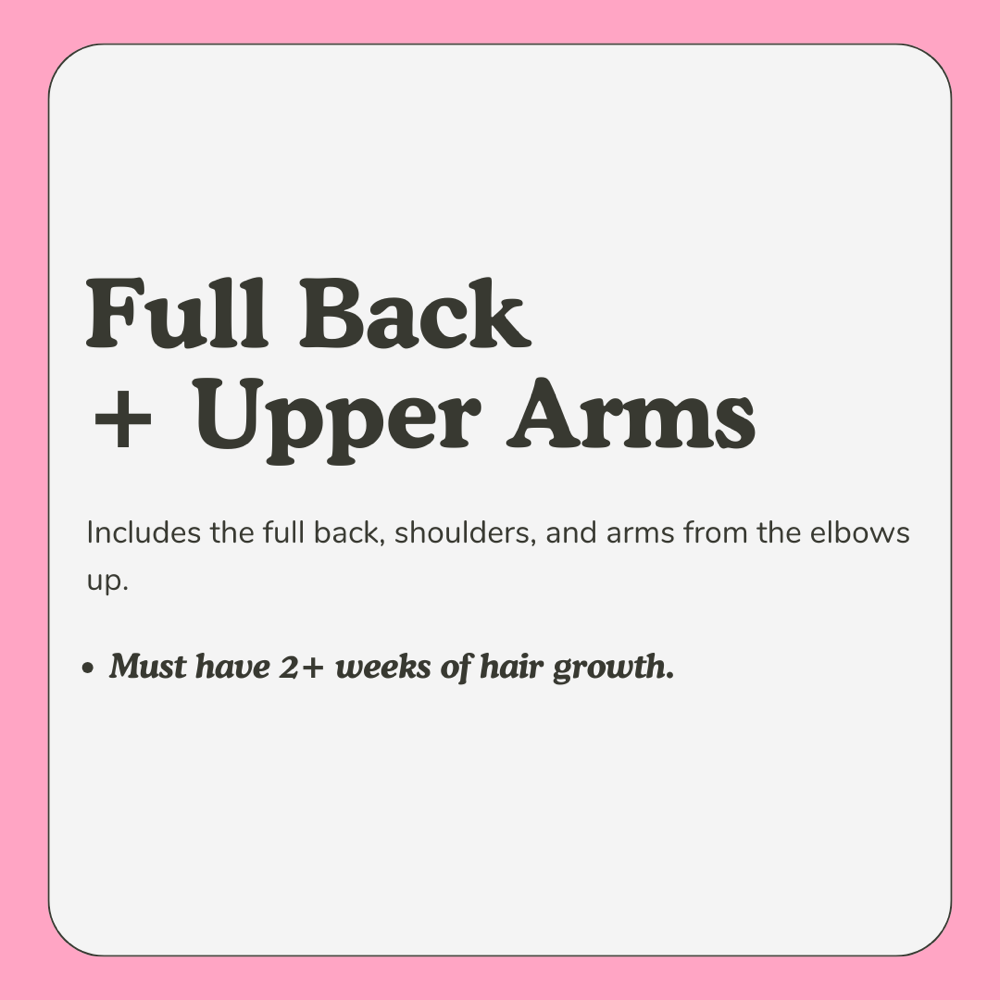 Men’s Full Back + Upper Arms