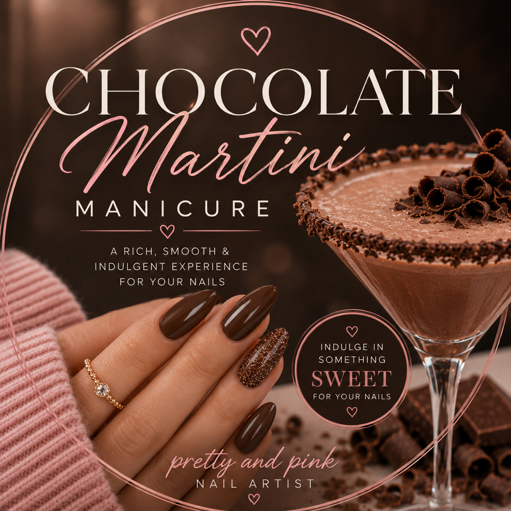Chocolate Martini Manicure at Pretty & Pink in Fort Myers, FL