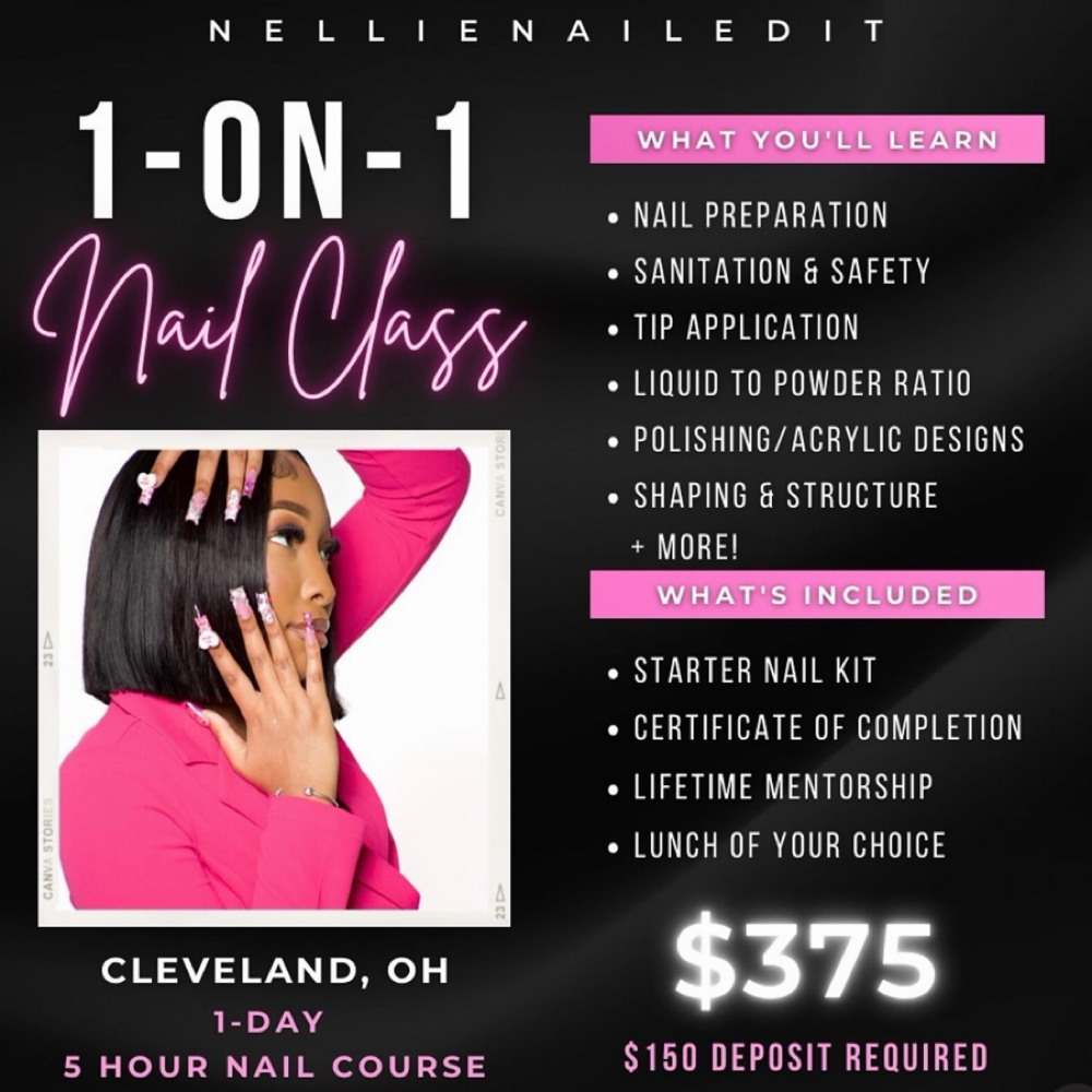 1on1 Class at NellieNailedIt in Cleveland Heights, OH