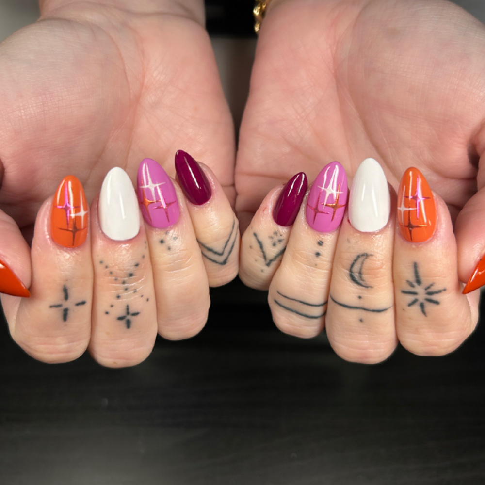Minimal Painted Designs at Mother Moon Manis LLC in Elkhart, IN