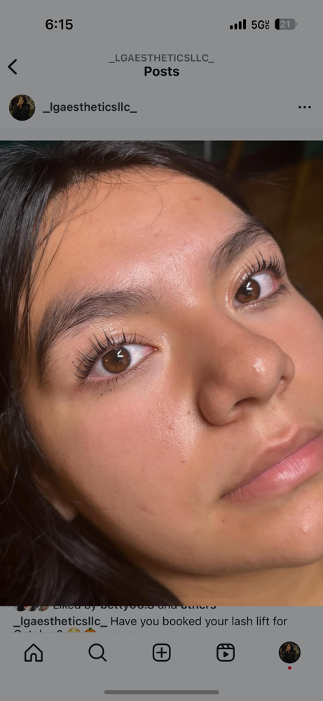 Lash Lift at LGAesthetics in Waukegan, IL
