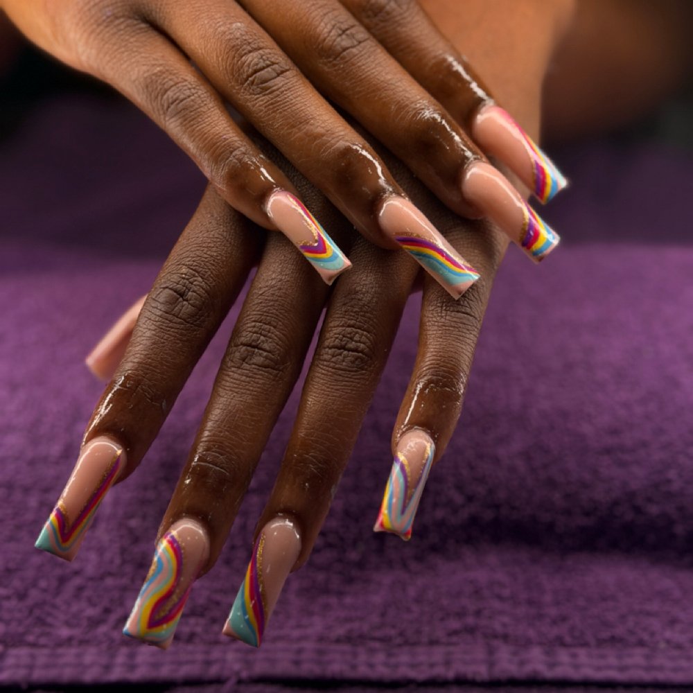 Acrylic Full Set :Medium Long🤎 at DheLuxPerfection in Jacksonville, FL