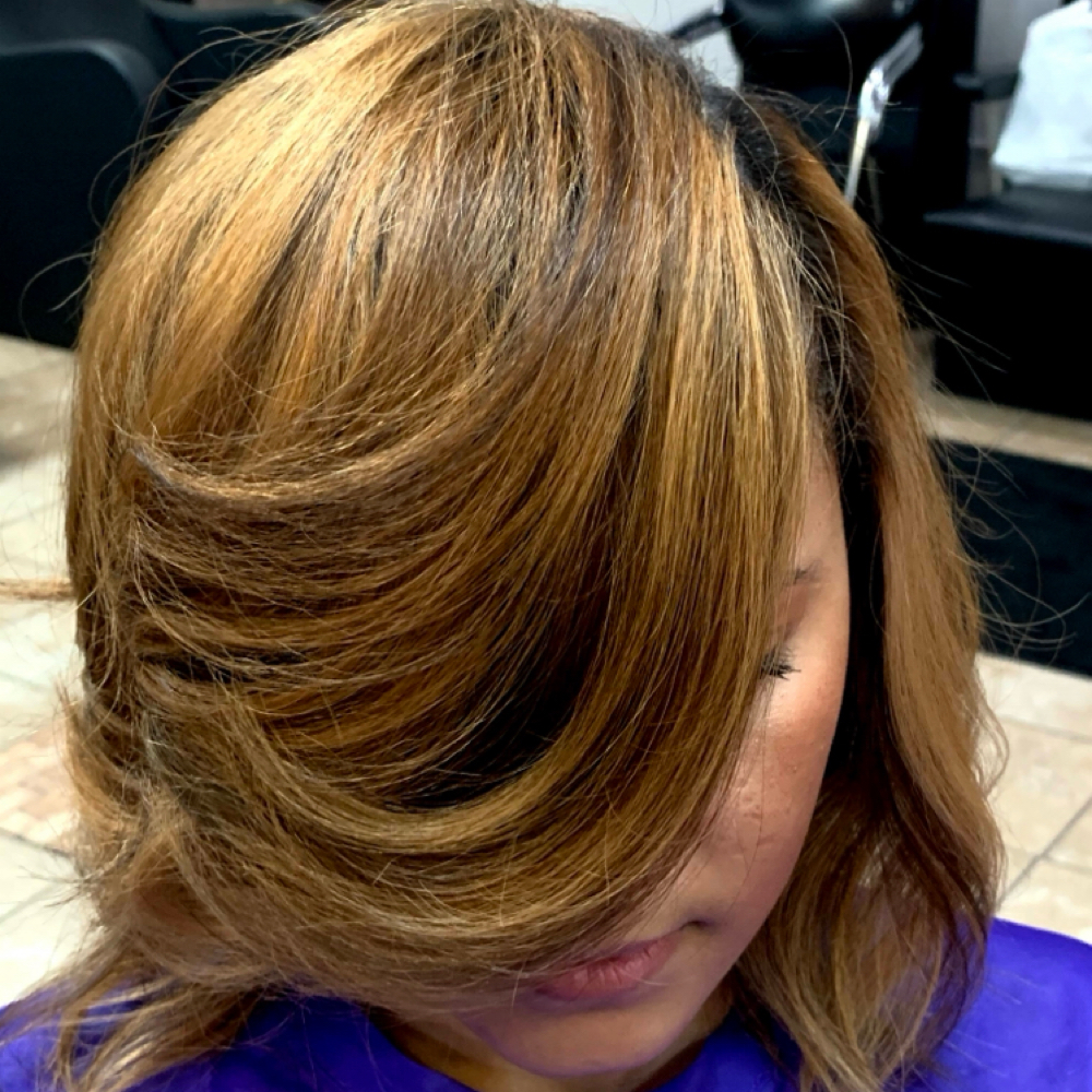 Full Head of Highlights & Tone at Kia Beauty in Columbus, GA