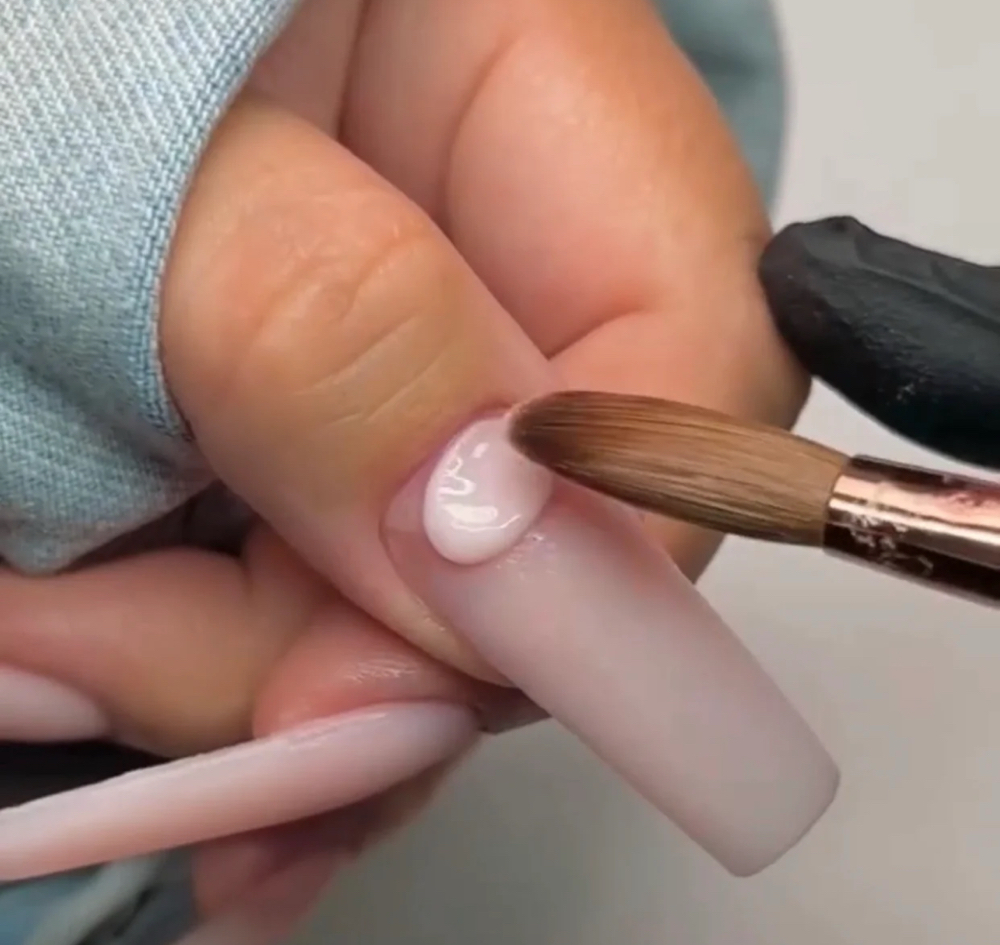 Acrylic Refill With Gel Polish (2-3 Wks Of Growth)