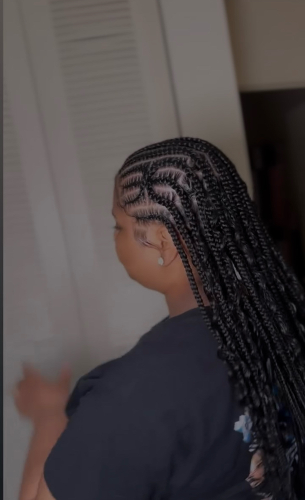 Fulani Knotless at Hair By La in Akron, OH