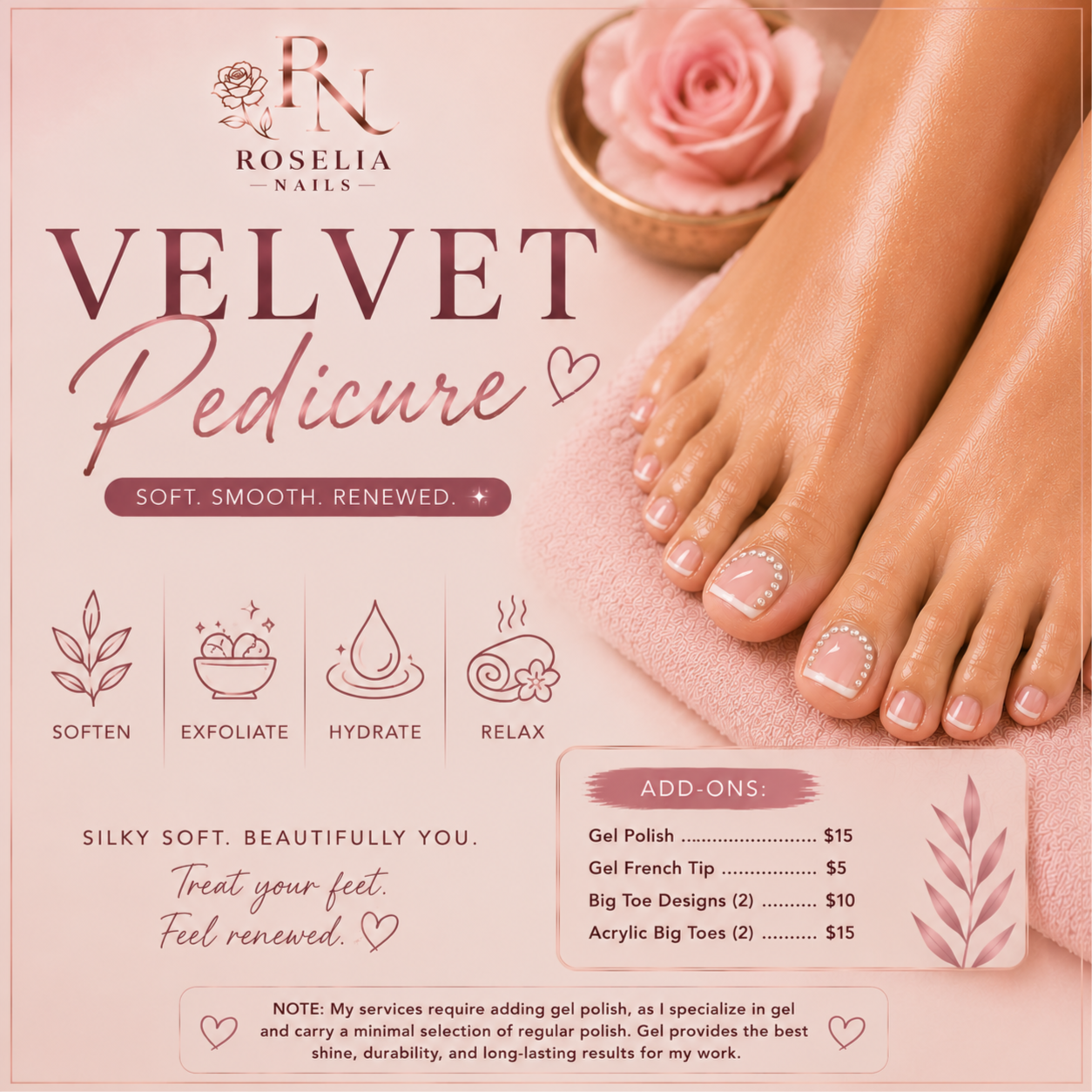 Velvet Spa Pedi 🌸✨ at Roselianails in Temple, TX