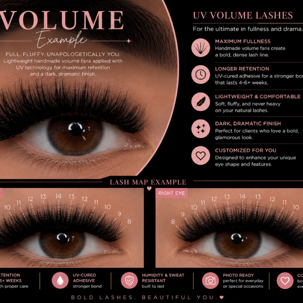 Volume UV Lash Extensions at Haley’s Beauty Haven in Brewton, AL
