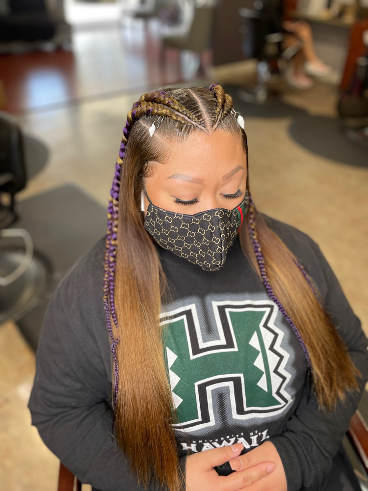 Braids & Hair Curled/Flat Iron