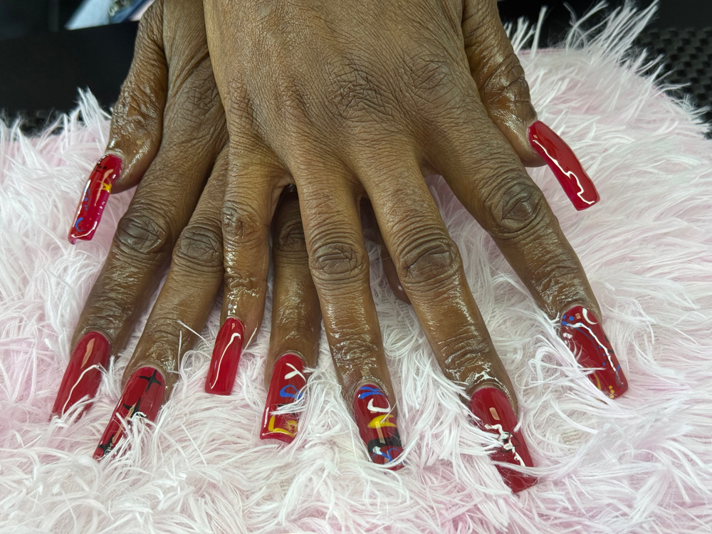 Fill In Long Acrylic Nails