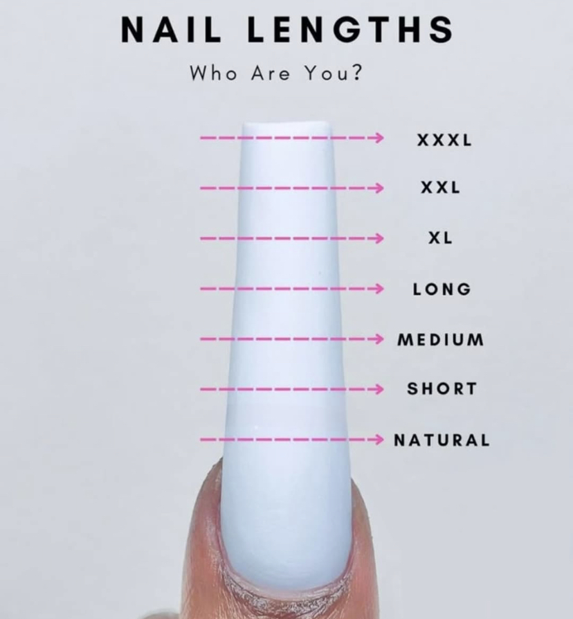 Nail Length XL, XXL, XXL