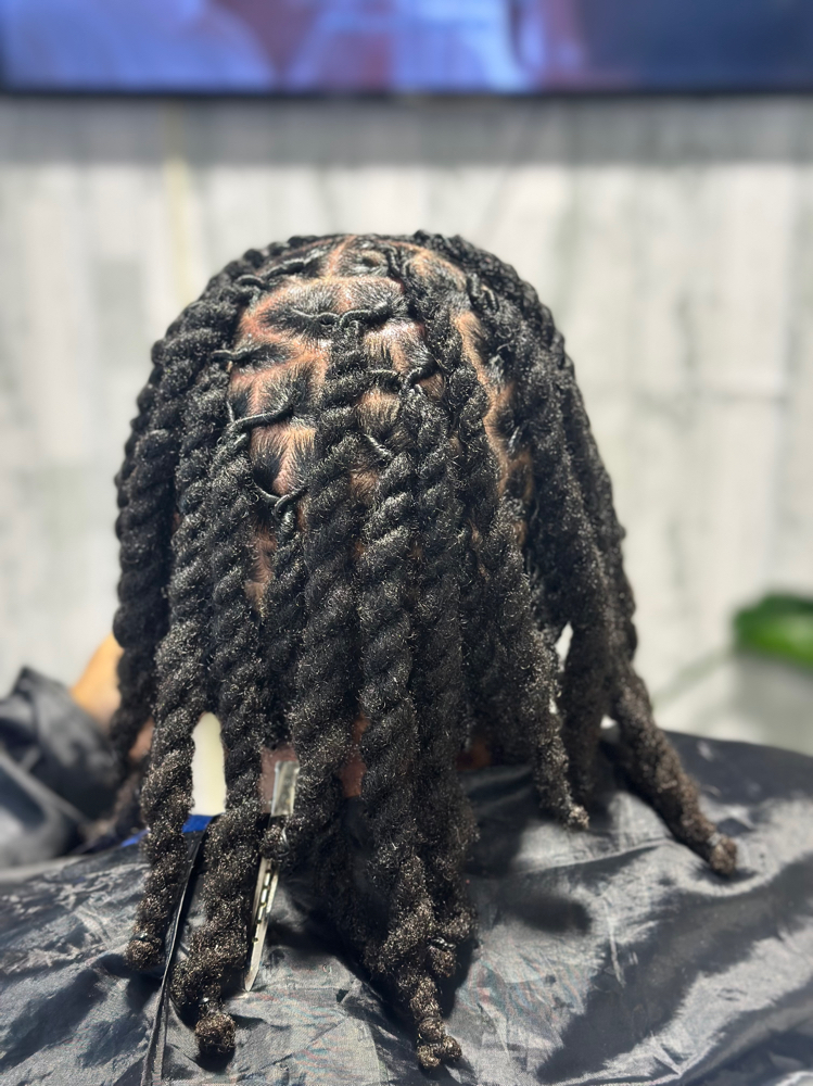 Locs Retwist & Style (Shoulder Length & Under) at Magnified looks in Douglasville, GA