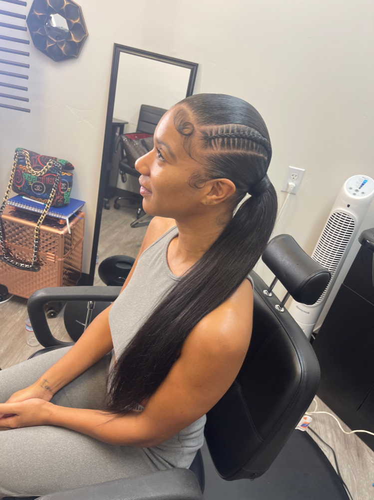 Sleek Sew N Ponytail Simple Detail