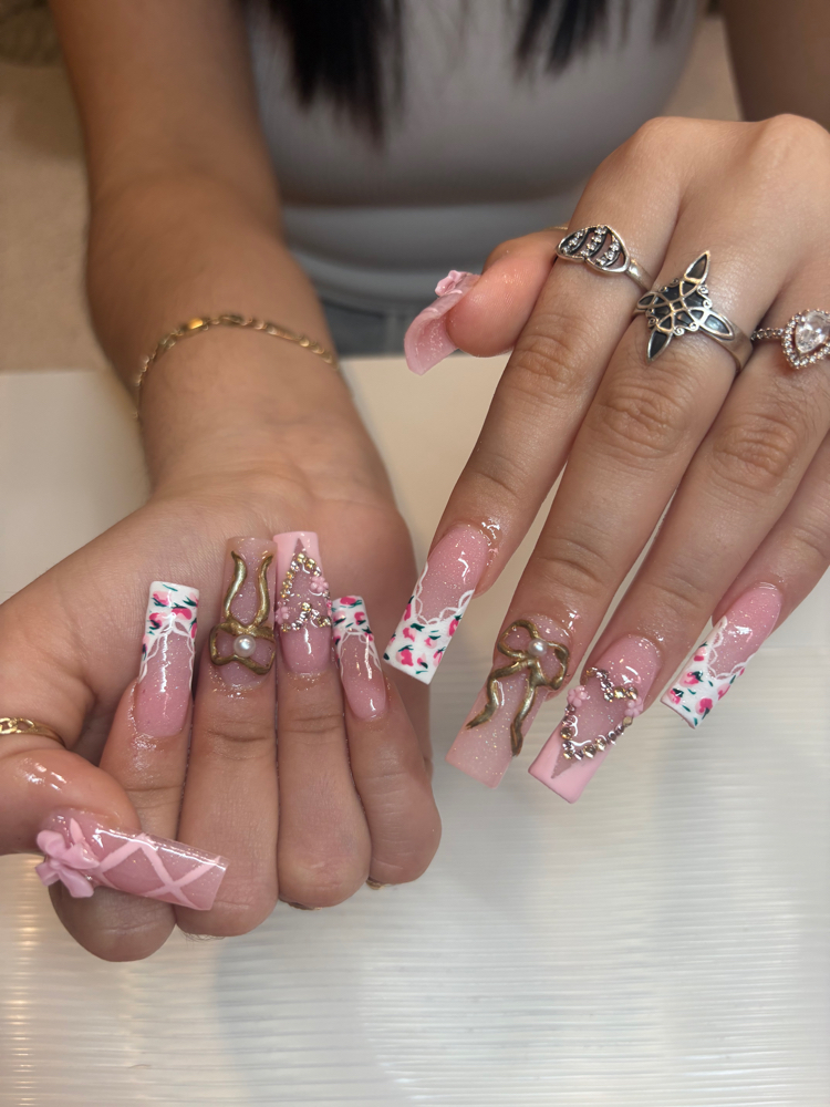 long acrylic sqaure full set