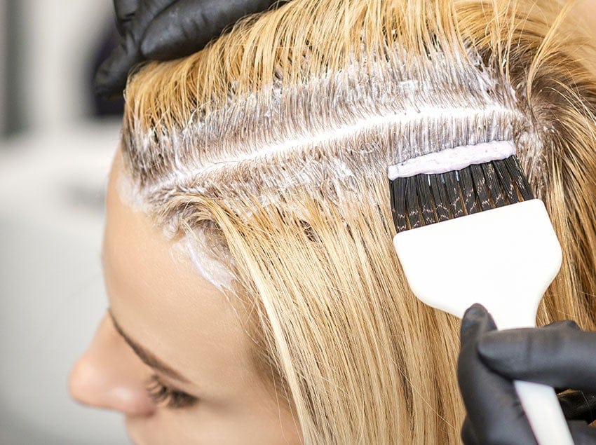 Color retouch with bleach at BEAUTIFUL GLOW SALON in La Mesa, CA
