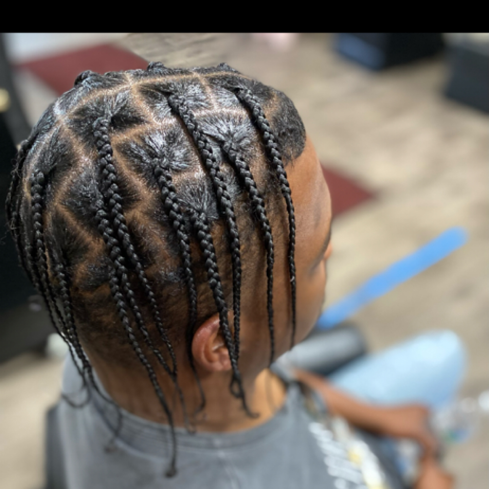 Men Box Braids Full Head at Crowned Braids Salon in Conway, SC