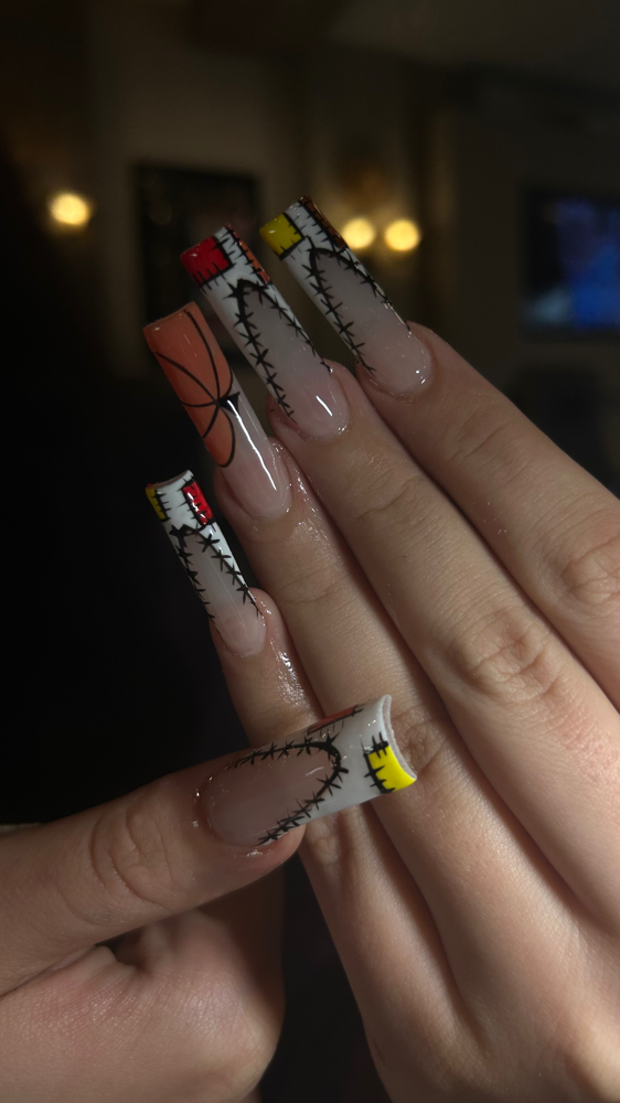 Acrylic extra long set at Nails By Jose in Winston Salem, NC