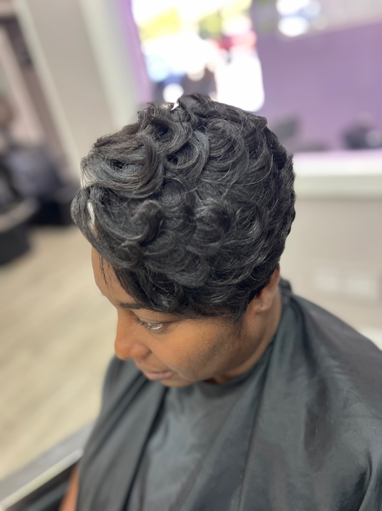 Shampoo,flat iron (Relaxed Hair)
