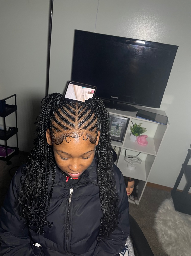 Two Stitch Braided Ponytails at TheBratZHouse in Houston, IL