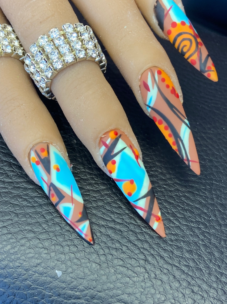 Abstract Nail Art at Claws & Effect in Clarksville, IN