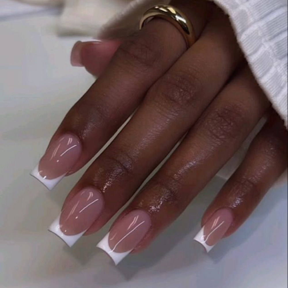French Tip Nail Art at Urban Hair Co. in Stockton, MO