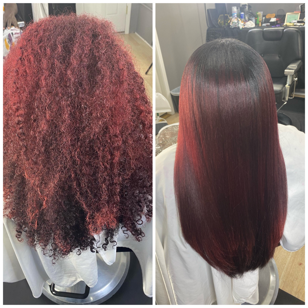 Silk Press W/ Treatment And Trim