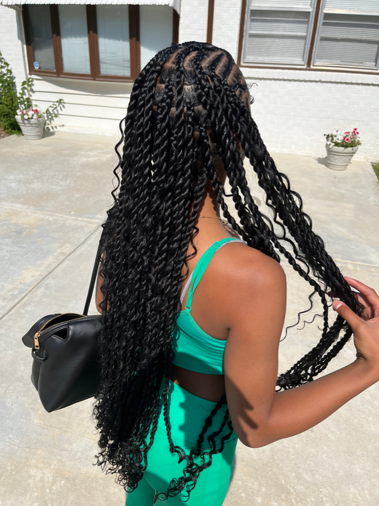 Medium Fulani Island twist at BraidsByJinece in Wichita, KS
