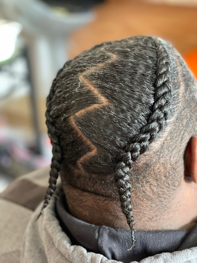 Men Two Braids
