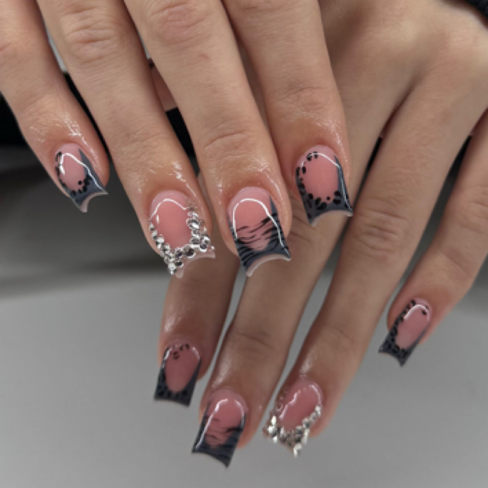 full gem french tip at Acrylic Tips By Adriana in Franklinville, NJ
