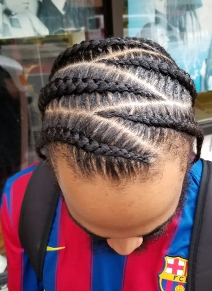 Men's Staggered Pop Smoke Cornrows