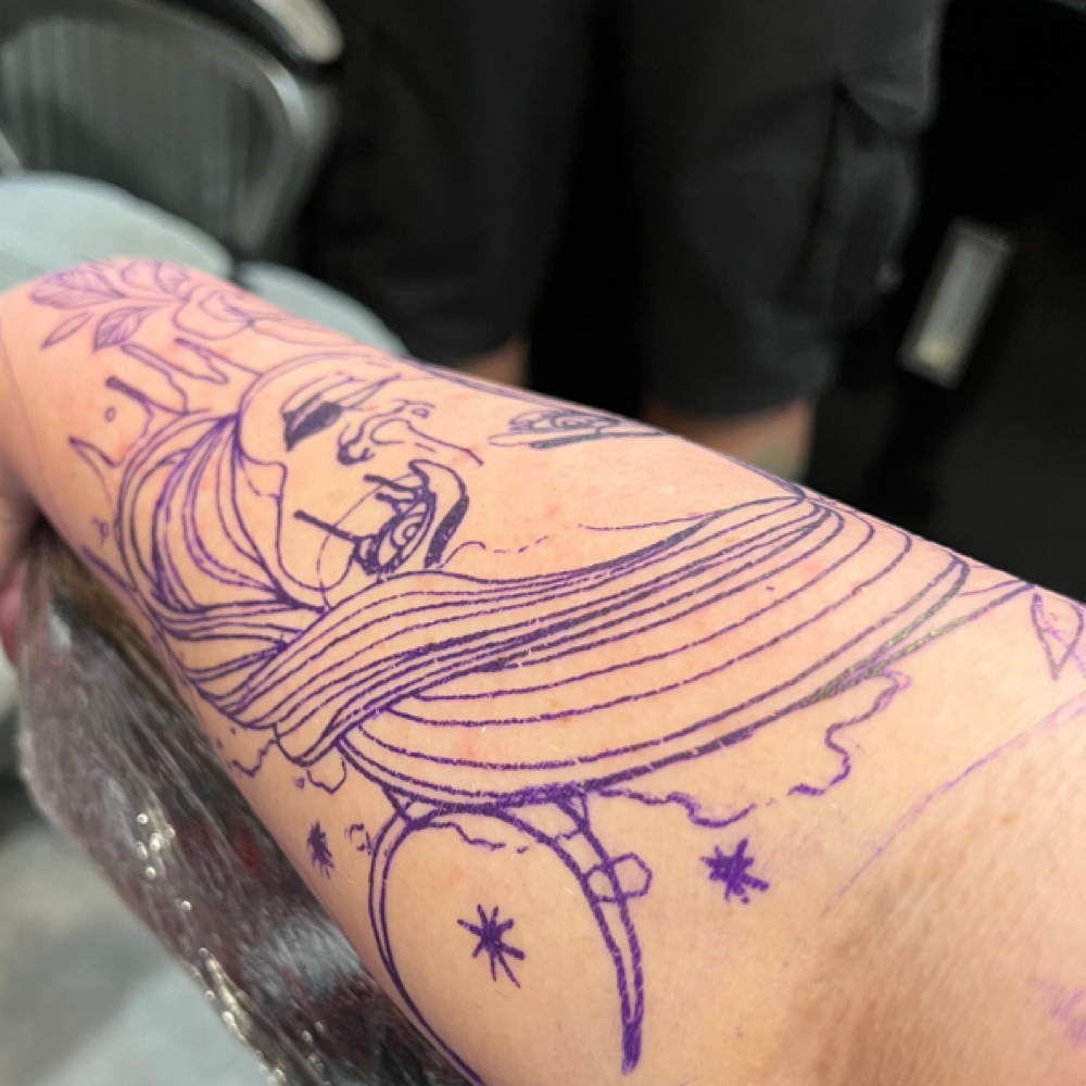 Pre-tattoo at Sugar So Chic in Fremont, NE
