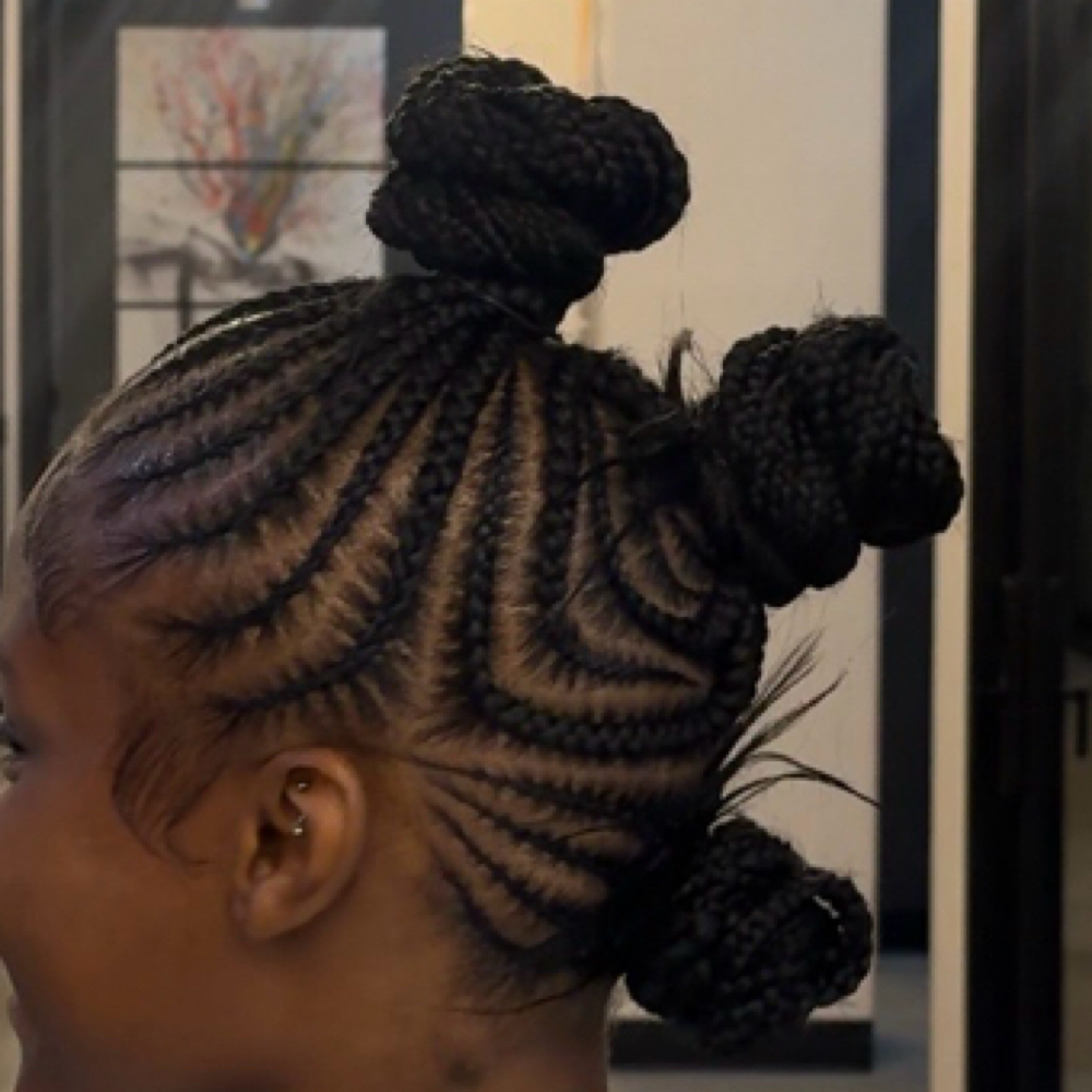 Braided Bantu Knots at HairByJanaySamone in Atlanta, GA
