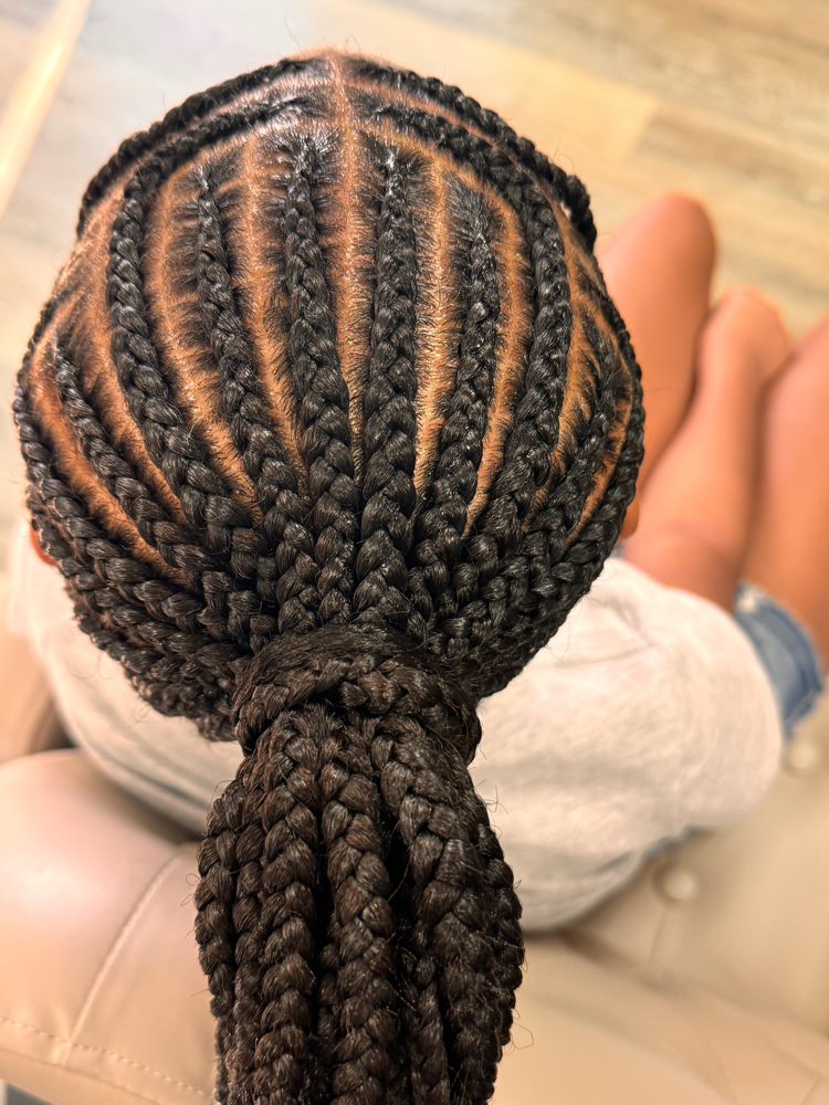 Kids Small Stitch Braids Hair Added