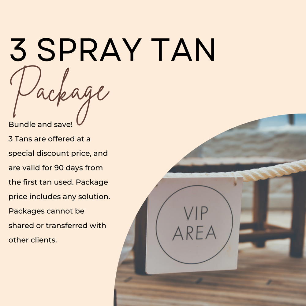 3 Spray Tan Package- Bundle & Save