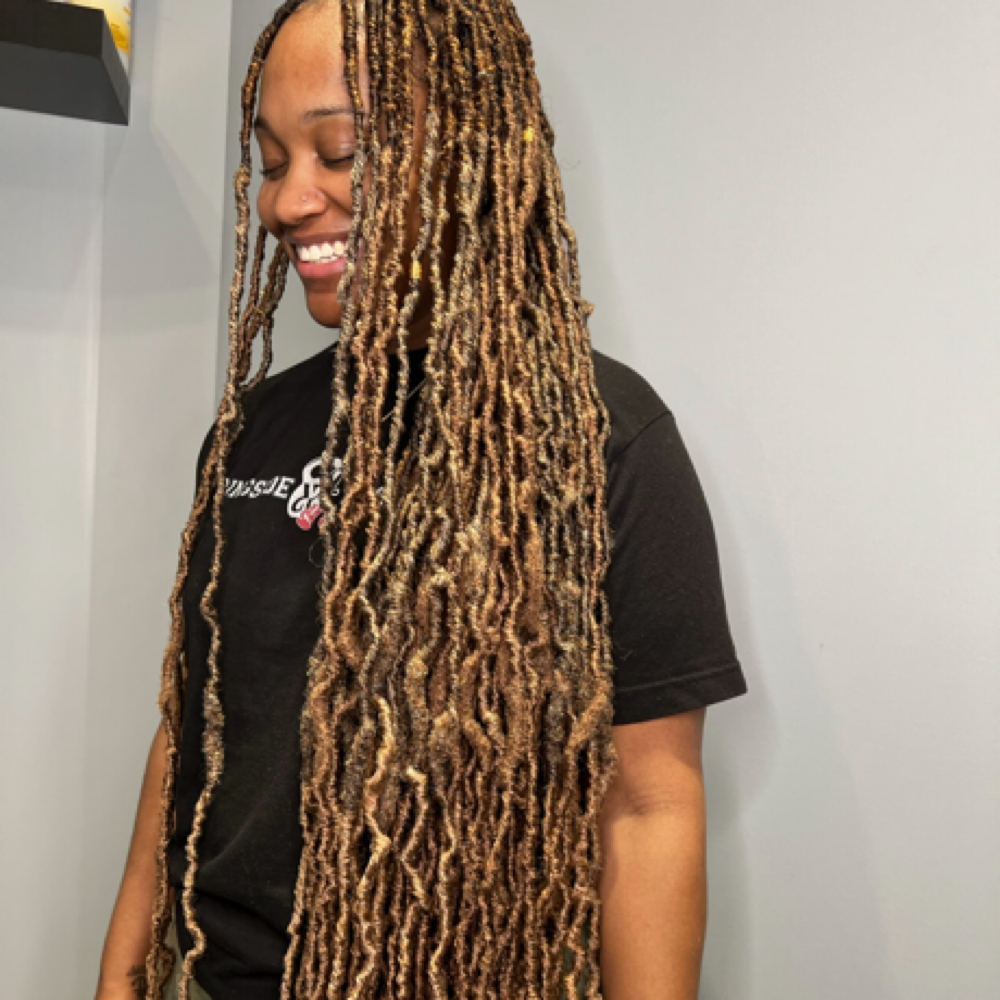 Belt Length Individual Crochet Locs at ZaviaMonet Studios in Odenton, MD