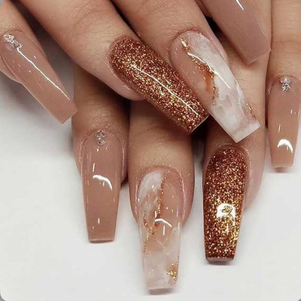 Long Set Acrylic Nail Extentions at Salon Ambiance in Fall River, MA