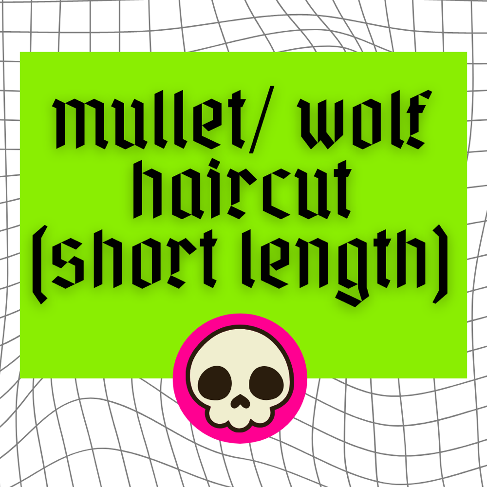 Mullet/Wolf Hair Cut (Short Length)