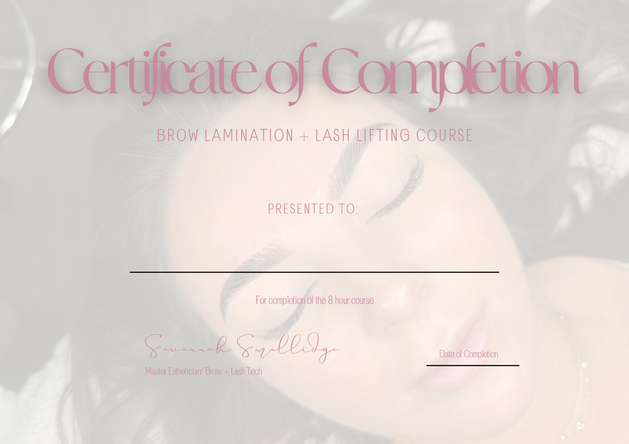 1:1 Brow Lam/Lash Lift Training