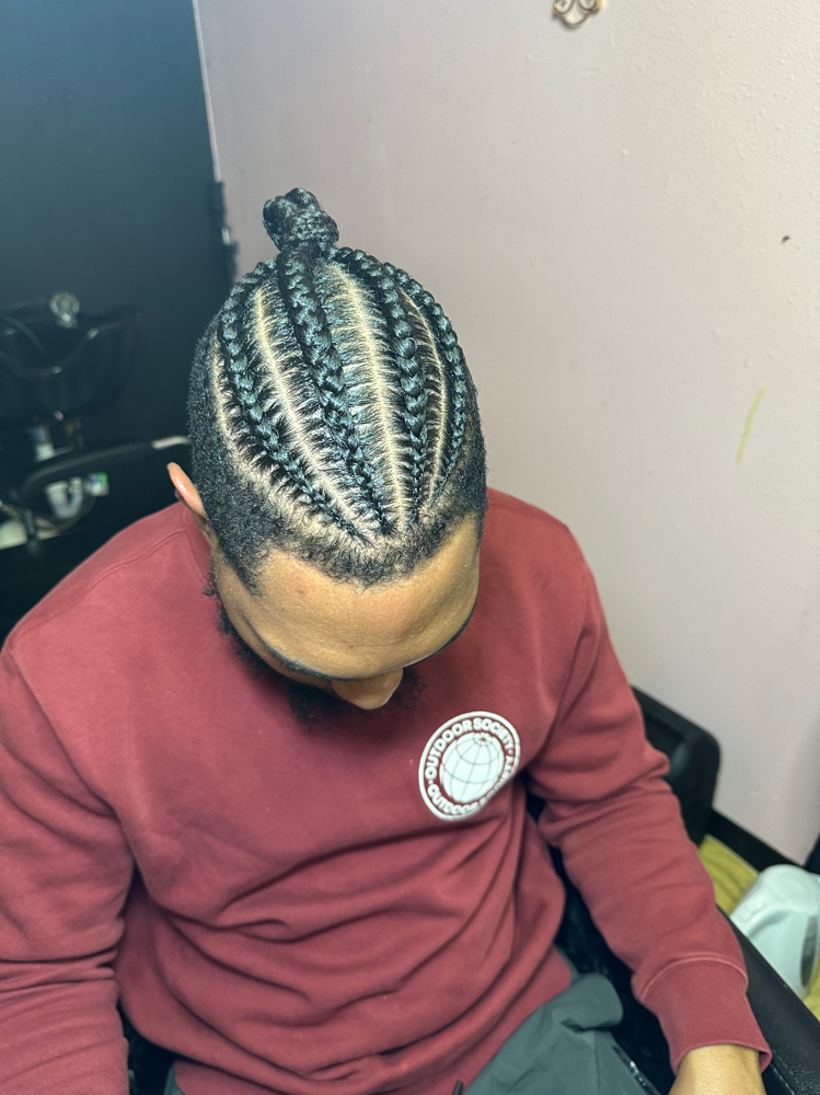 Mens 4 Cornrows (Top Only)