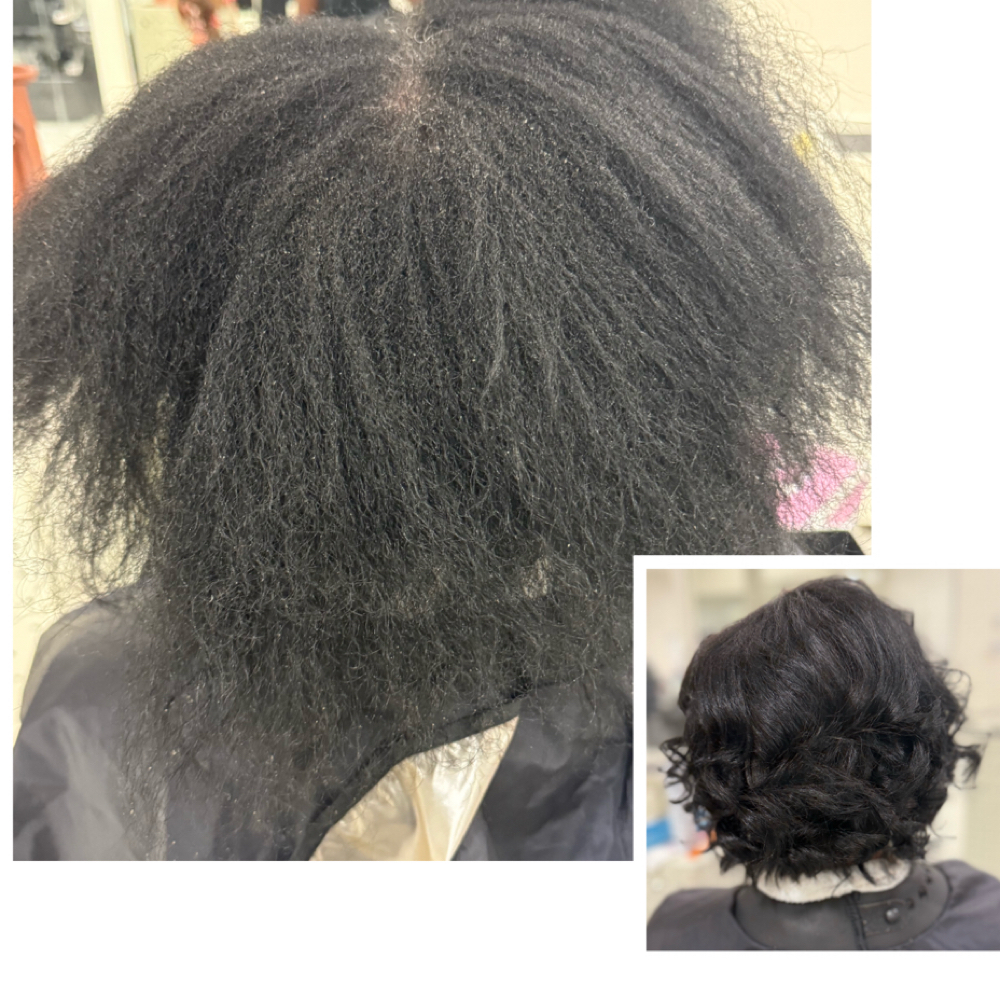 Relaxer Retouch Experience at The Pink Comb in Frisco, TX